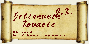 Jelisaveta Kovačić vizit kartica
